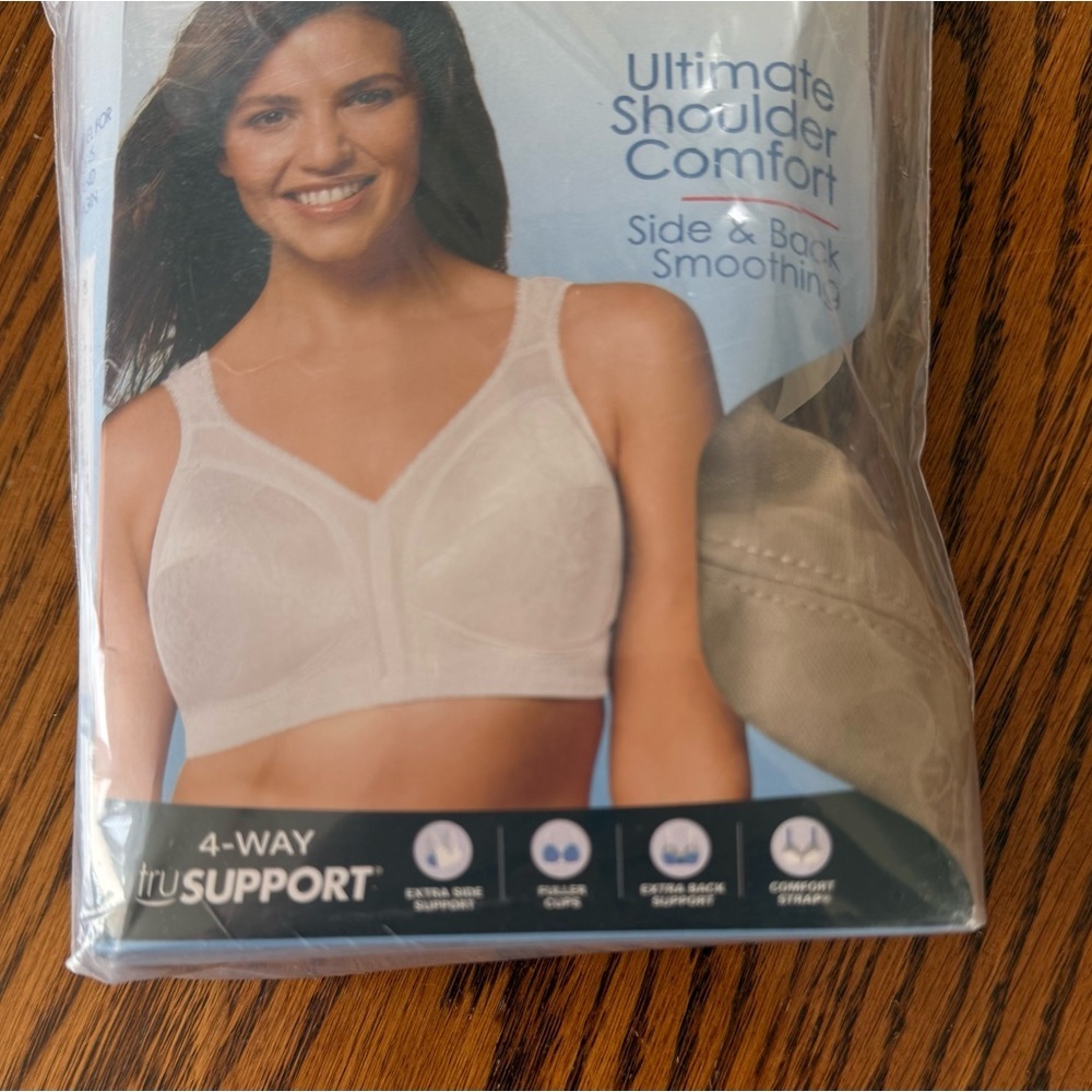 Playtex 18 Hour Ultimate Shoulder Comfort Wireless Bra 38D Toffee 4693 New - Picture 7 of 10